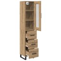 VidaXL Highboard Remeselný dub 34,5 x 34 x 180 cm Kompozitné drevo