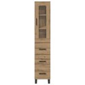 VidaXL Highboard Remeselný dub 34,5 x 34 x 180 cm Kompozitné drevo