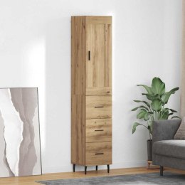 VidaXL Highboard Remeselný dub 34,5 x 34 x 180 cm Kompozitné drevo