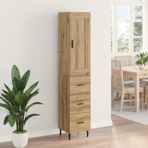 VidaXL Highboard Remeselný dub 34,5 x 34 x 180 cm Kompozitné drevo