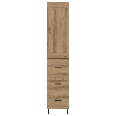 VidaXL Highboard Remeselný dub 34,5 x 34 x 180 cm Kompozitné drevo