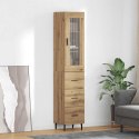 VidaXL Highboard Remeselný dub 34,5 x 34 x 180 cm Kompozitné drevo