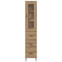 VidaXL Highboard Remeselný dub 34,5 x 34 x 180 cm Kompozitné drevo