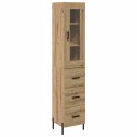 VidaXL Highboard Remeselný dub 34,5 x 34 x 180 cm Kompozitné drevo