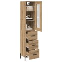 VidaXL Highboard Remeselný dub 34,5 x 34 x 180 cm Kompozitné drevo