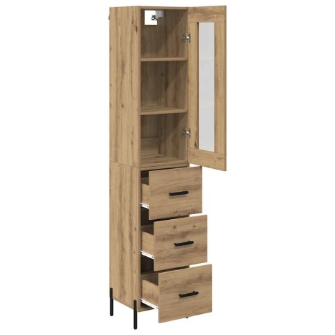 VidaXL Highboard Remeselný dub 34,5 x 34 x 180 cm Kompozitné drevo