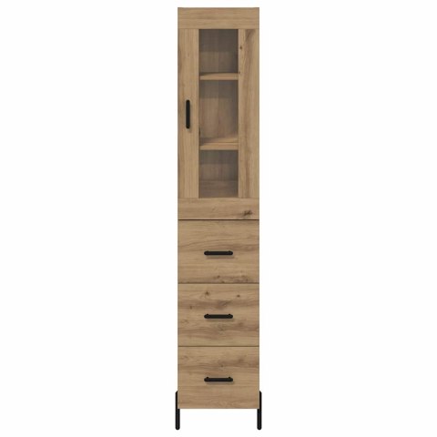 VidaXL Highboard Remeselný dub 34,5 x 34 x 180 cm Kompozitné drevo