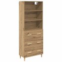 VidaXL Highboard Remeselný dub 69,5 x 32,5 x 180 cm Kompozitné drevo