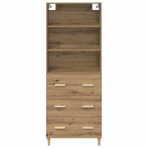 VidaXL Highboard Remeselný dub 69,5 x 32,5 x 180 cm Kompozitné drevo