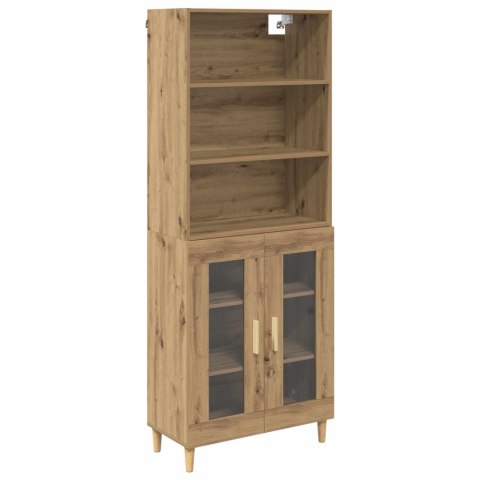 VidaXL Highboard Remeselný dub 69,5 x 32,5 x 180 cm Kompozitné drevo