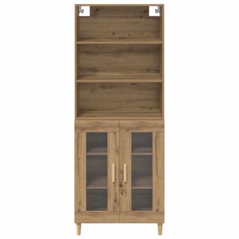 VidaXL Highboard Remeselný dub 69,5 x 32,5 x 180 cm Kompozitné drevo