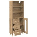 VidaXL Highboard Remeselný dub 69,5 x 34 x 180 cm Kompozitné drevo