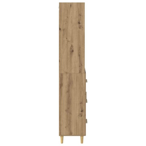 VidaXL Highboard Remeselný dub 69,5 x 34 x 180 cm Kompozitné drevo