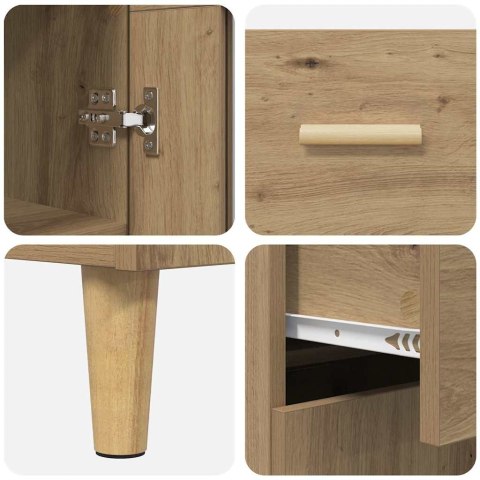 VidaXL Highboard Remeselný dub 69,5 x 34 x 180 cm Kompozitné drevo