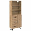 VidaXL Highboard Remeselný dub 69,5 x 34 x 180 cm Kompozitné drevo
