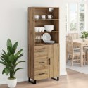 VidaXL Highboard Remeselný dub 69,5 x 34 x 180 cm Kompozitné drevo