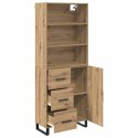 VidaXL Highboard Remeselný dub 69,5 x 34 x 180 cm Kompozitné drevo