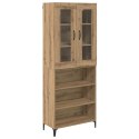 VidaXL Highboard Remeselný dub 69,5 x 34 x 180 cm Kompozitné drevo