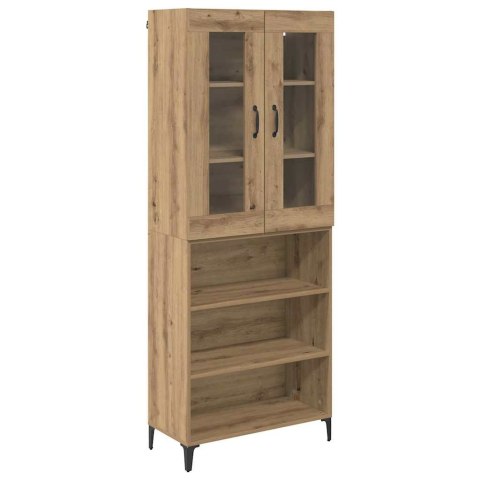 VidaXL Highboard Remeselný dub 69,5 x 34 x 180 cm Kompozitné drevo
