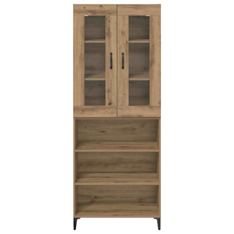 VidaXL Highboard Remeselný dub 69,5 x 34 x 180 cm Kompozitné drevo