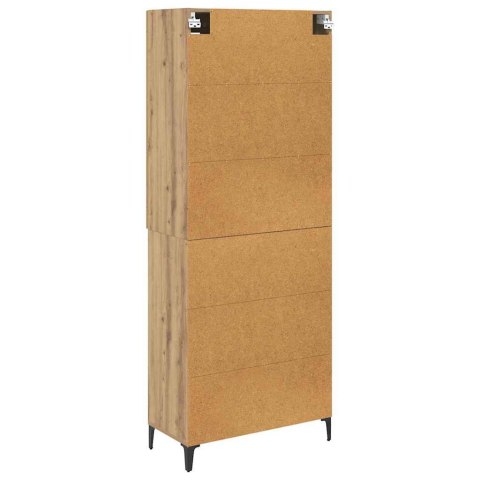 VidaXL Highboard Remeselný dub 69,5 x 34 x 180 cm Kompozitné drevo