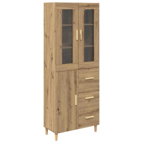 VidaXL Highboard Remeselný dub 69,5 x 34 x 180 cm Kompozitné drevo