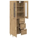 VidaXL Highboard Remeselný dub 69,5 x 34 x 180 cm Kompozitné drevo