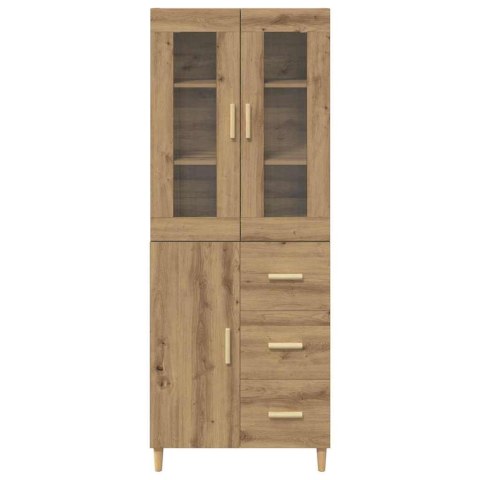 VidaXL Highboard Remeselný dub 69,5 x 34 x 180 cm Kompozitné drevo