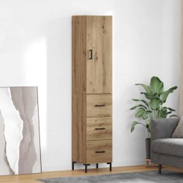 VidaXL Highboard Remeselný dub 69,5 x 34 x 180 cm Kompozitné drevo