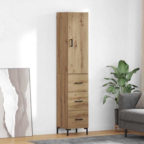 VidaXL Highboard Remeselný dub 69,5 x 34 x 180 cm Kompozitné drevo
