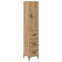 VidaXL Highboard Remeselný dub 69,5 x 34 x 180 cm Kompozitné drevo