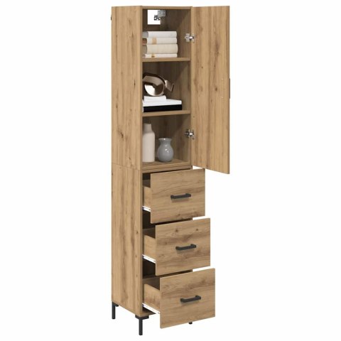 VidaXL Highboard Remeselný dub 69,5 x 34 x 180 cm Kompozitné drevo