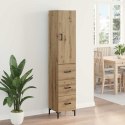 VidaXL Highboard Remeselný dub 69,5 x 34 x 180 cm Kompozitné drevo