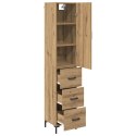 VidaXL Highboard Remeselný dub 69,5 x 34 x 180 cm Kompozitné drevo