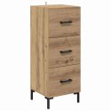 VidaXL Highboard Remeselný dub 69,5 x 34 x 180 cm Kompozitné drevo