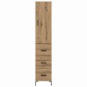 VidaXL Highboard Remeselný dub 69,5 x 34 x 180 cm Kompozitné drevo