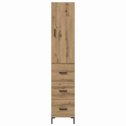 VidaXL Highboard Remeselný dub 69,5 x 34 x 180 cm Kompozitné drevo