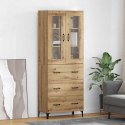 VidaXL Highboard Remeselný dub 69,5 x 34 x 180 cm Kompozitné drevo