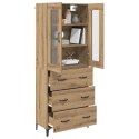VidaXL Highboard Remeselný dub 69,5 x 34 x 180 cm Kompozitné drevo