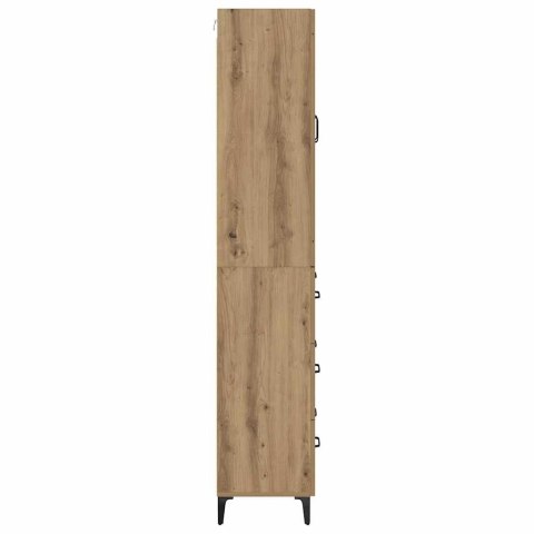 VidaXL Highboard Remeselný dub 69,5 x 34 x 180 cm Kompozitné drevo