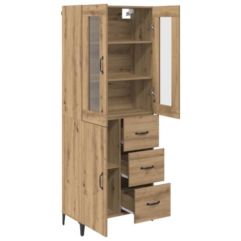 VidaXL Highboard Remeselný dub 69,5 x 34 x 180 cm Kompozitné drevo