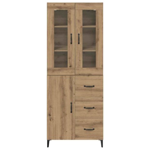 VidaXL Highboard Remeselný dub 69,5 x 34 x 180 cm Kompozitné drevo