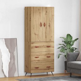 VidaXL Highboard Remeselný dub 69,5 x 34 x 180 cm Kompozitné drevo