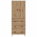 VidaXL Highboard Remeselný dub 69,5 x 34 x 180 cm Kompozitné drevo