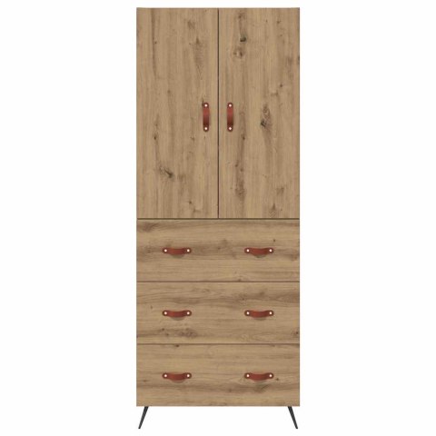 VidaXL Highboard Remeselný dub 69,5 x 34 x 180 cm Kompozitné drevo