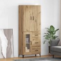 VidaXL Highboard Remeselný dub 69,5 x 34 x 180 cm Kompozitné drevo