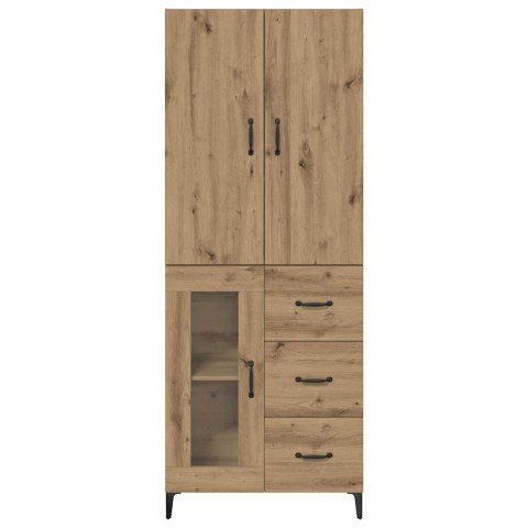 VidaXL Highboard Remeselný dub 69,5 x 34 x 180 cm Kompozitné drevo