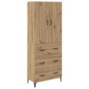 VidaXL Highboard Remeselný dub 69,5 x 34 x 180 cm Kompozitné drevo