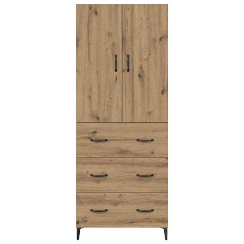 VidaXL Highboard Remeselný dub 69,5 x 34 x 180 cm Kompozitné drevo