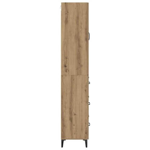 VidaXL Highboard Remeselný dub 69,5 x 34 x 180 cm Kompozitné drevo